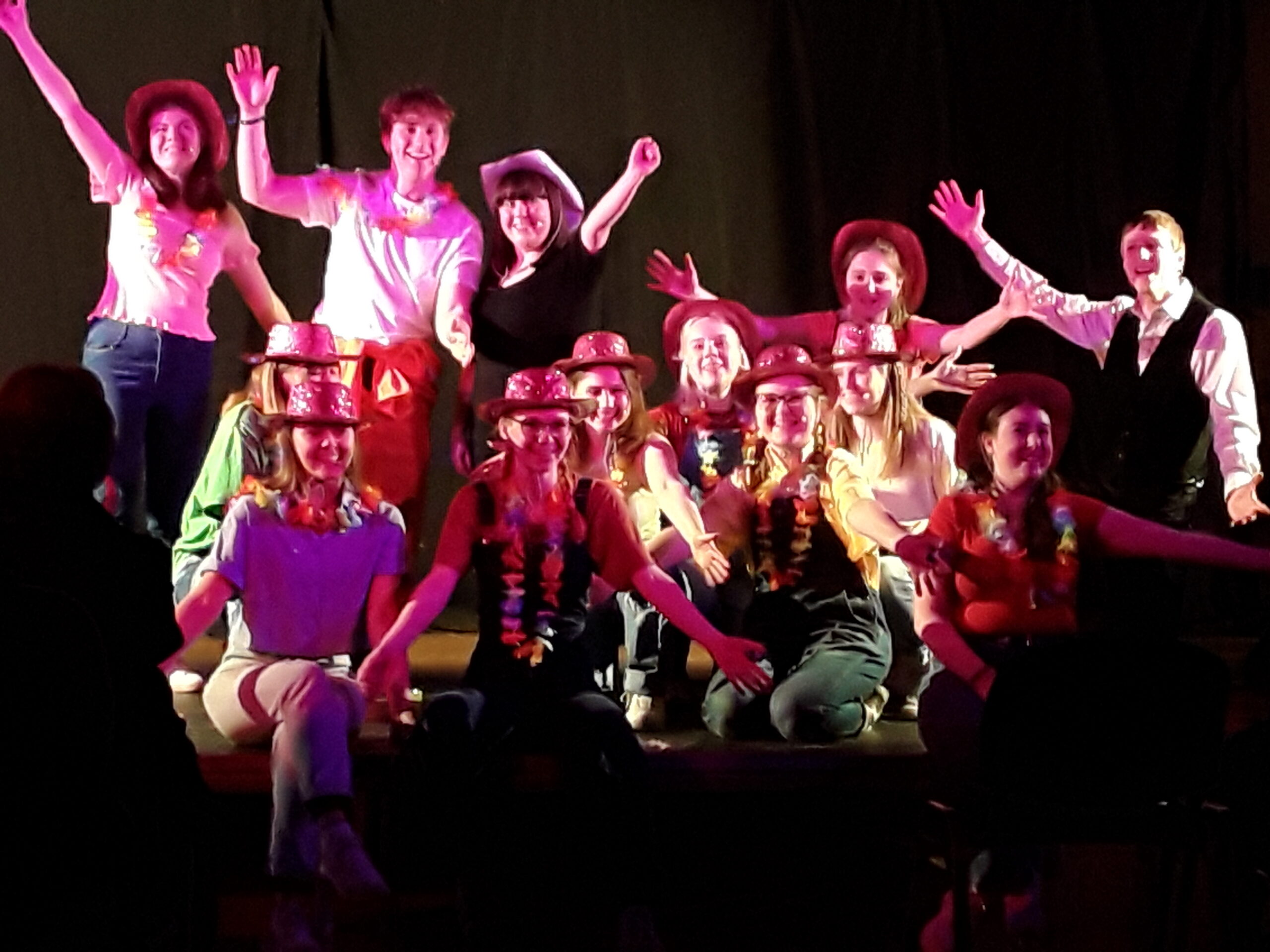 A group of students performing